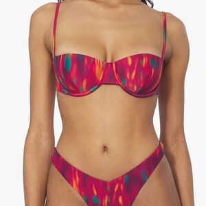 WeWoreWhat Fire Tie Dye Bikini